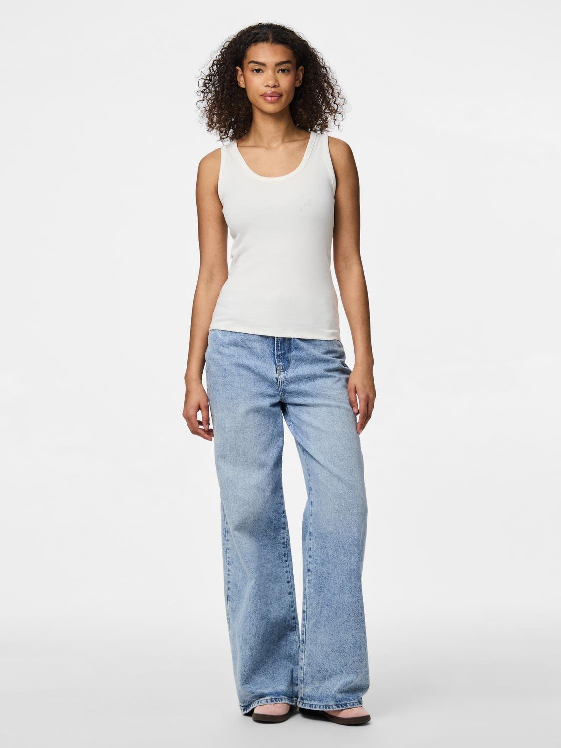 PCMAY Tank - Top - Bright White - VERO MODA & VILA Bergvik
